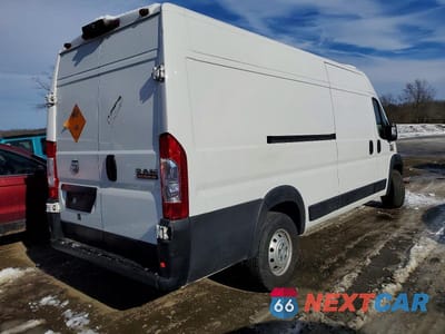 Trzecie zdjęcie samochodu z tyłu: 2021 RAM PROMASTER 3500 CARGO VAN HIGH ROOF 159 WB EXT VIN:3C6MRVJG7ME537646 - miniatura