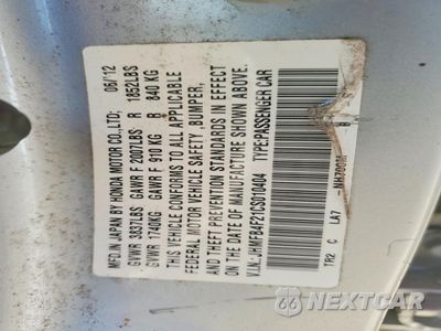 Zdjęcie 12 z 13 samochodu: 2012 HONDA CIVIC HYBRID VIN:JHMFB4F21CS010404 - miniatura