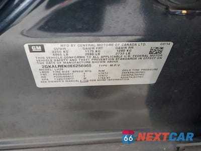 Zdjęcie 13 z 13 samochodu: 2014 GMC TERRAIN SLE VIN:2GKALREK8E6256965 - miniatura