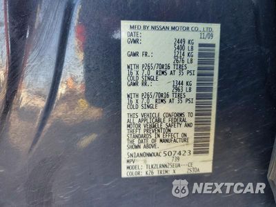 Zdjęcie 13 z 13 samochodu: 2010 NISS XTERRA X VIN:5N1AN0NWXAC507423 - miniatura