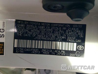 Zdjęcie 12 z 12 samochodu: 2022 TOYOTA COROLLA LE VIN:JTDEPMAE6N3017121 - miniatura
