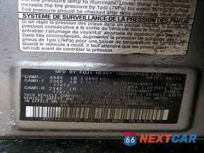 Zdjęcie 13 z 13 samochodu: 2011 SUBARU OUTBACK 2.5I PREMIUM VIN:4S4BRBGC4B3420562 - miniatura