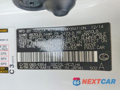 Zdjęcie 13 z 14 samochodu: 2015 LEXUS RC 350 BASE VIN:JTHHE5BC9F5003305 - miniatura