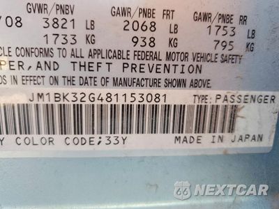 Zdjęcie 14 z 14 samochodu: 2008 MAZDA 3 I VIN:JM1BK32G481153081 - miniatura