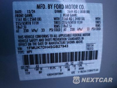 Zdjęcie 13 z 13 samochodu: 2025 FORD EXPLORER ACTIVE VIN:1FMUK7DH4SGB27943 - miniatura