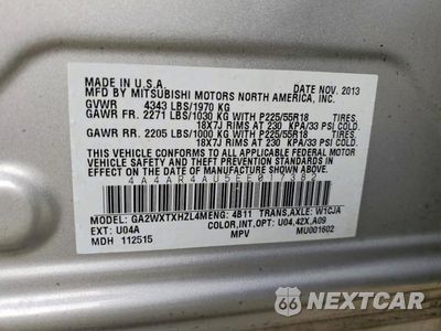 Zdjęcie 12 z 12 samochodu: 2014 MITSUBISHI OUTLANDER SPORT SE VIN:4A4AR4AU5EE017382 - miniatura