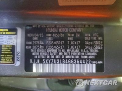 Zdjęcie 14 z 14 samochodu: 2016 HYUNDAI SANTA FE SPORT VIN:5XYZU3LB4GG364422 - miniatura
