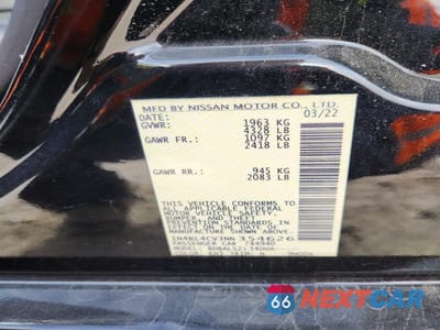 Zdjęcie 13 z 13 samochodu: 2022 NISSAN ALTIMA SR VIN:1N4BL4CV3NN354626 - miniatura