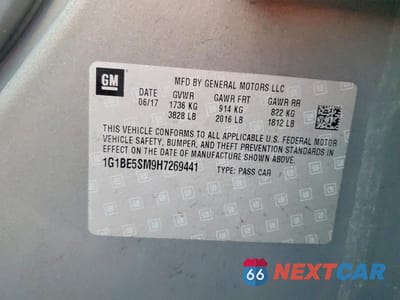 Zdjęcie 12 z 13 samochodu: 2017 CHEV CRUZE LIMITED VIN:1G1BE5SM9H7269441 - miniatura