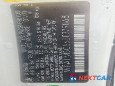 Zdjęcie 12 z 12 samochodu: 2011 BMW Z4 SDRIVE30I VIN:WBALM5C56BE379868 - miniatura