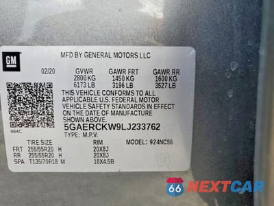 Zdjęcie 11 z 13 samochodu: 2020 BUICK ENCLAVE PREMIUM VIN:5GAERCKW9LJ233762 - miniatura