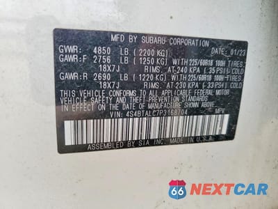 Zdjęcie 13 z 14 samochodu: 2023 SUBARU OUTBACK ONYX EDITION VIN:4S4BTALC7P3168704 - miniatura