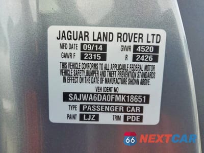Zdjęcie 12 z 12 samochodu: 2015 JAGUAR F-TYPE R VIN:SAJWA6DA0FMK18651 - miniatura