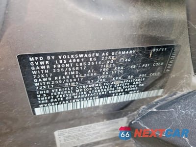 Zdjęcie 12 z 12 samochodu: 2011 VOLKSWAGEN TIGUAN S VIN:WVGBV7AX1BW552908 - miniatura