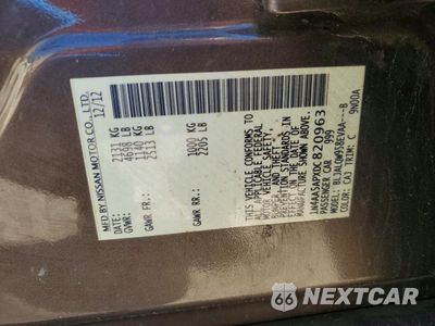 Zdjęcie 12 z 13 samochodu: 2013 NISSAN MAXIMA S VIN:1N4AA5APXDC820963 - miniatura