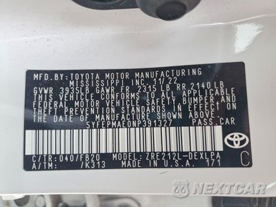 Zdjęcie 12 z 12 samochodu: 2022 TOYOTA COROLLA LE VIN:5YFEPMAE0NP391327 - miniatura