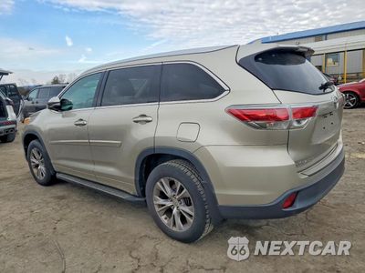Drugie zdjęcie samochodu z przodu: 2014 TOYOTA HIGHLANDER XLE VIN:5TDJKRFH5ES013024 - miniatura