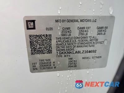 Zdjęcie 13 z 13 samochodu: 2020 GMC ACADIA SLE VIN:1GKKNKLA8LZ164692 - miniatura