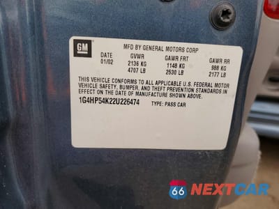 Zdjęcie 12 z 12 samochodu: 2002 BUICK LESABRE CUSTOM VIN:1G4HP54K22U226474 - miniatura