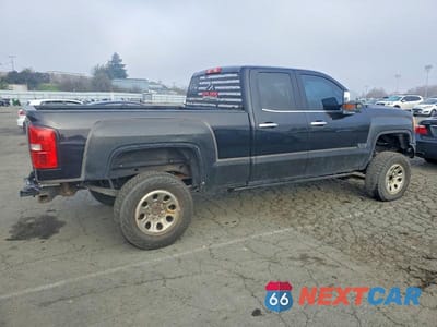 Trzecie zdjęcie samochodu z tyłu: 2014 GMC SIERRA K1500 SLT VIN:1GTV2VEC7EZ143448 - miniatura