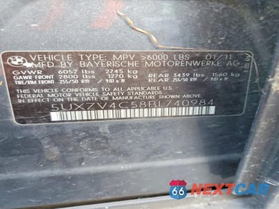 Zdjęcie 13 z 13 samochodu: 2011 BMW X5 XDRIVE35I VIN:5UXZV4C58BL740984 - miniatura