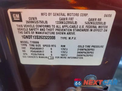 Zdjęcie 13 z 13 samochodu: 2006 CHEVROLET TRAILBLAZER LS VIN:1GNDT13S262322008 - miniatura