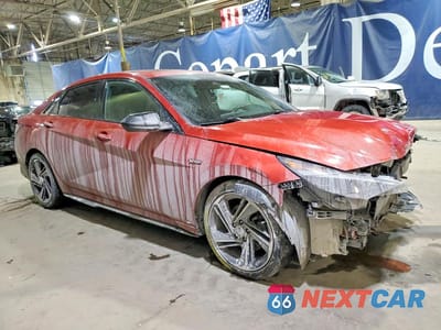 Czwarte zdjęcie samochodu z boku: 2022 HYUNDAI ELANTRA N LINE VIN:KMHLR4AF6NU241246 - miniatura