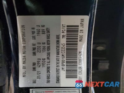 Zdjęcie 12 z 12 samochodu: 2021 MAZDA 3 PREMIUM VIN:JM1BPBDY6M1333545 - miniatura