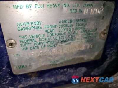 Zdjęcie 13 z 13 samochodu: 2003 SUBARU FORESTER 2.5XS VIN:JF1SG65613H727177 - miniatura