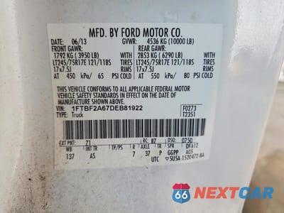 Zdjęcie 13 z 13 samochodu: 2013 FORD F250 SUPER DUTY VIN:1FTBF2A67DEB81922 - miniatura