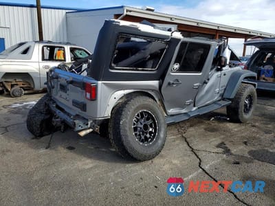 Trzecie zdjęcie samochodu z tyłu: 2018 JEEP WRANGLER UNLIMITED SPORT VIN:1C4HJWDG4JL897785 - miniatura