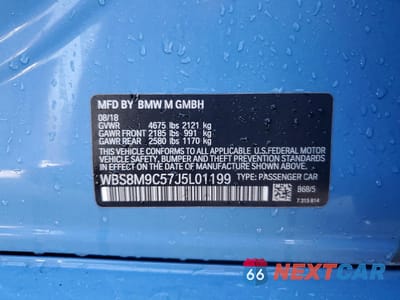 Zdjęcie 12 z 13 samochodu: 2018 BMW M3 VIN:WBS8M9C57J5L01199 - miniatura