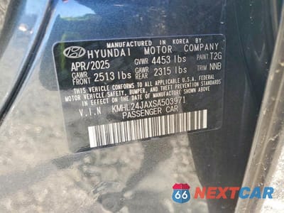 Zdjęcie 12 z 12 samochodu: 2025 HYUNDAI SONATA SE VIN:KMHL24JAXSA503971 - miniatura