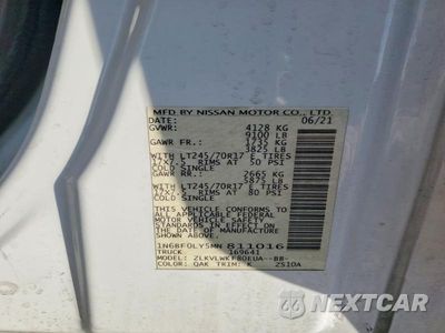 Zdjęcie 13 z 13 samochodu: 2021 NISSAN NV 2500 VIN:1N6BF0LY5MN811016 - miniatura