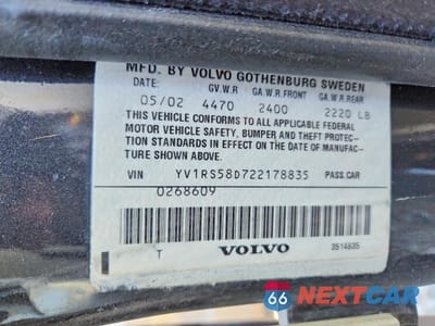 Zdjęcie 12 z 13 samochodu: 2002 VOLVO S60 2.4T VIN:YV1RS58D722178835 - miniatura