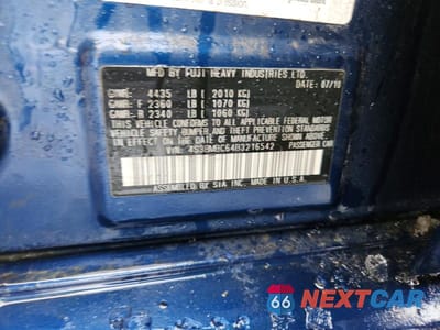Zdjęcie 12 z 12 samochodu: 2011 SUBARU LEGACY VIN:4S3BMBC64B3216542 - miniatura