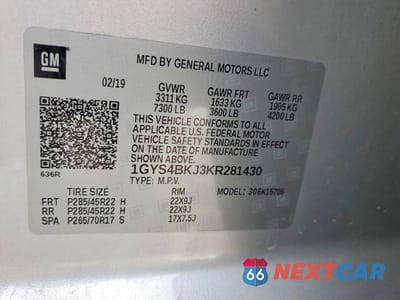 Zdjęcie 13 z 13 samochodu: 2019 CADILLAC ESCALADE LUXURY VIN:1GYS4BKJ3KR281430 - miniatura