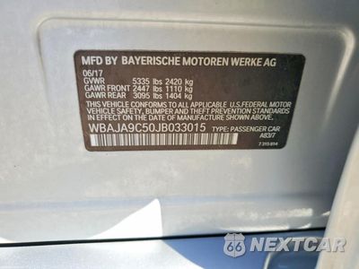 Zdjęcie 12 z 12 samochodu: 2018 BMW 530E VIN:WBAJA9C50JB033015 - miniatura