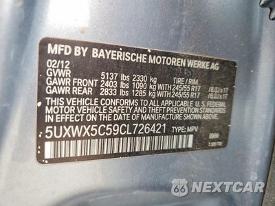 Zdjęcie 13 z 13 samochodu: 2012 BMW X3 XDRIVE28I VIN:5UXWX5C59CL726421 - miniatura