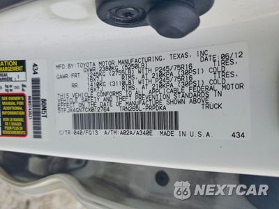 Zdjęcie 12 z 13 samochodu: 2012 TOYOTA TACOMA DOUBLE CAB VIN:5TFJX4GN7CX012764 - miniatura