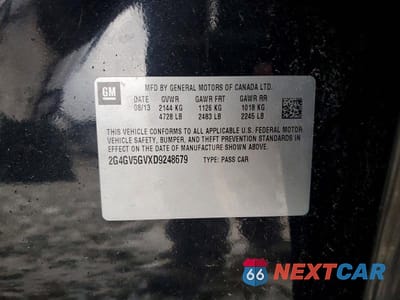 Zdjęcie 12 z 12 samochodu: 2013 BUICK REGAL GS VIN:2G4GV5GVXD9248679 - miniatura