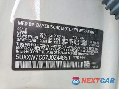 Zdjęcie 13 z 13 samochodu: 2018 BMW X4 XDRIVEM40I VIN:5UXXW7C57J0Z44858 - miniatura
