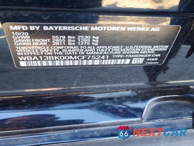 Zdjęcie 12 z 12 samochodu: 2021 BMW M550XI VIN:WBA13BK00MCF75241 - miniatura