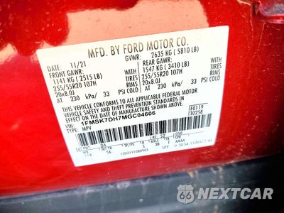 Zdjęcie 13 z 13 samochodu: 2021 FORD EXPLORER XLT VIN:1FMSK7DH7MGC04606 - miniatura
