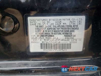 Zdjęcie 13 z 13 samochodu: 2023 NISSAN VERSA SV VIN:3N1CN8EV9PL809644 - miniatura