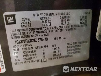 Zdjęcie 13 z 14 samochodu: 2014 GMC ACADIA SLT-1 VIN:1GKKVRKD2EJ376879 - miniatura