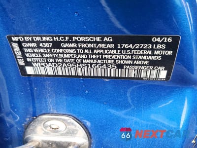 Zdjęcie 12 z 12 samochodu: 2017 PORSCHE 911 TURBO VIN:WP0AD2A95HS166435 - miniatura