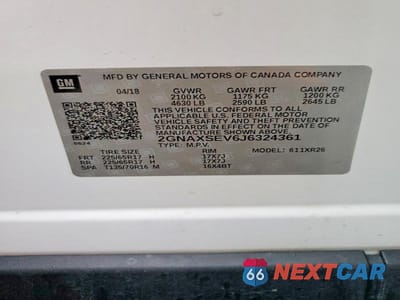 Zdjęcie 13 z 13 samochodu: 2018 CHEVROLET EQUINOX LT VIN:2GNAXSEV6J6324361 - miniatura