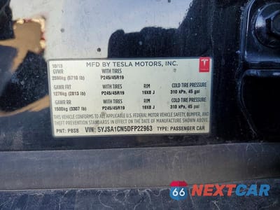 Zdjęcie 13 z 13 samochodu: 2013 TESLA MODEL S VIN:5YJSA1CN5DFP22963 - miniatura