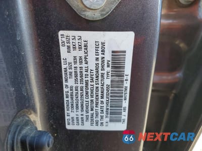 Zdjęcie 13 z 13 samochodu: 2018 HONDA CR-V EX VIN:7FARW1H5XJE024552 - miniatura